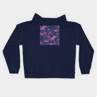 Blue Watercolor Floral Kids Hoodie